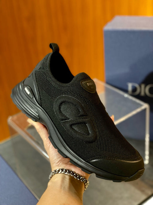 Knit Low-Top Olive Sneakers - Men's