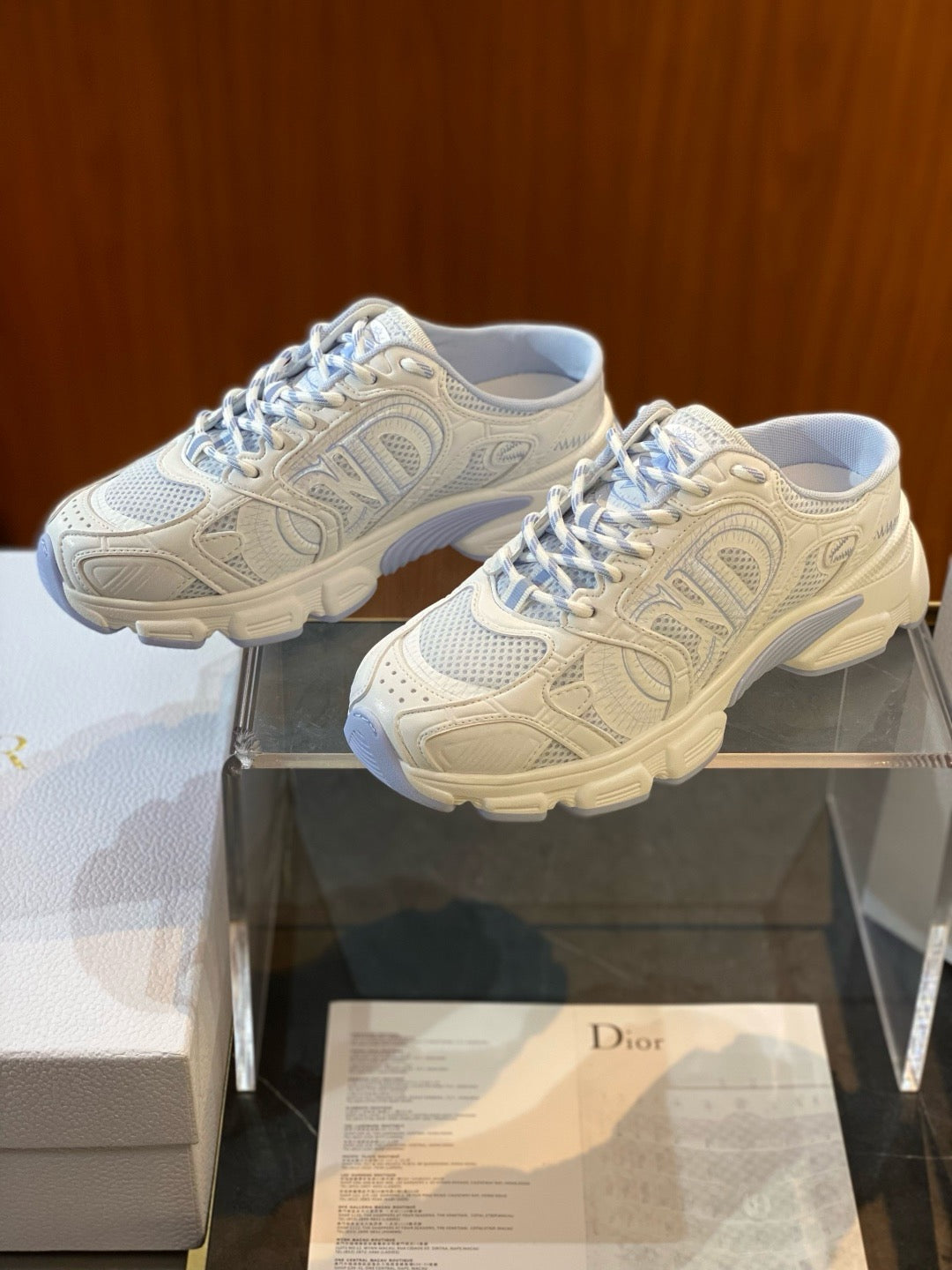 Grey Mesh Print Runner - Women's