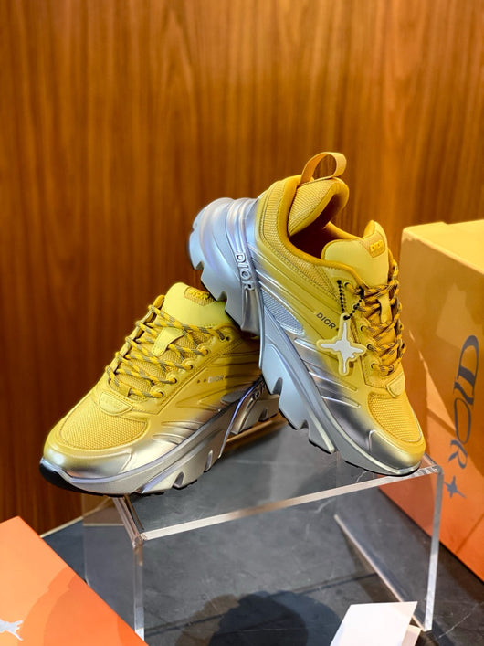 Mesh Runner Yellow Sneakers - Men's