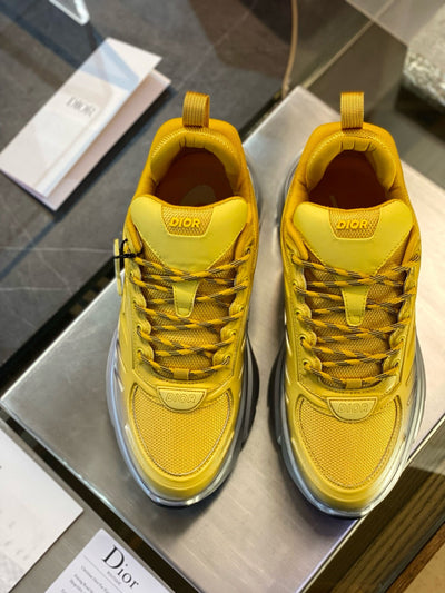 Mesh Runner Yellow Sneakers - Men's