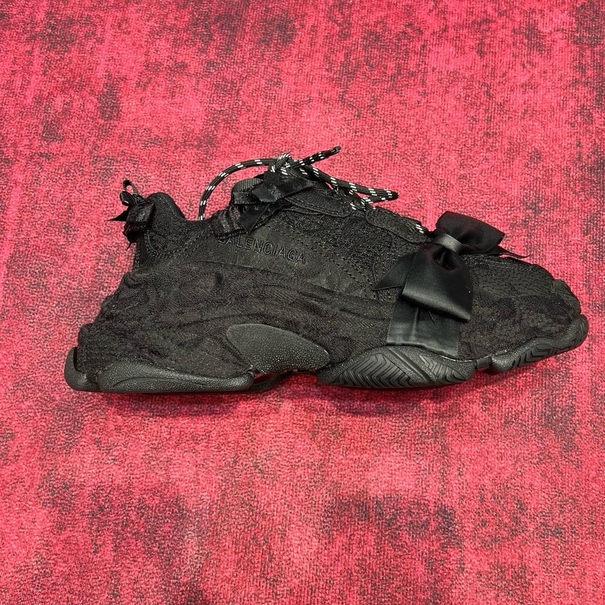Black Lace Embellished Chunky - Women's