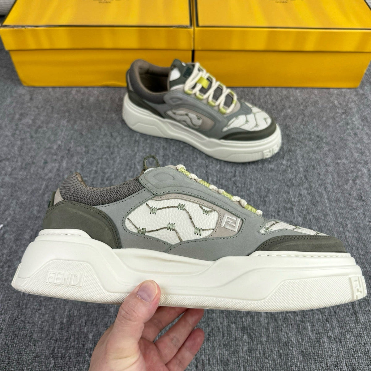 Grey Mesh Colourblock Chunky - Men's
