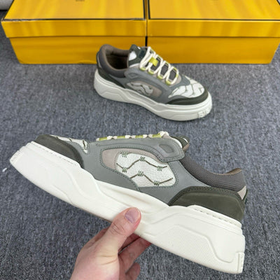 Grey Mesh Colourblock Chunky - Men's