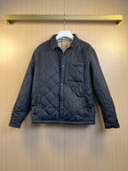 Beige Cotton Check Blouson - Men's