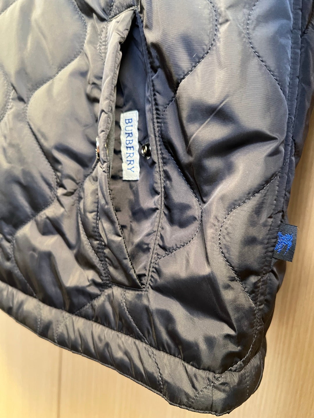 Beige Cotton Check Blouson - Men's