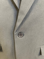 Black Wool Single-Breasted Blazer - Men's
