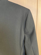 Black Wool Single-Breasted Blazer - Men's
