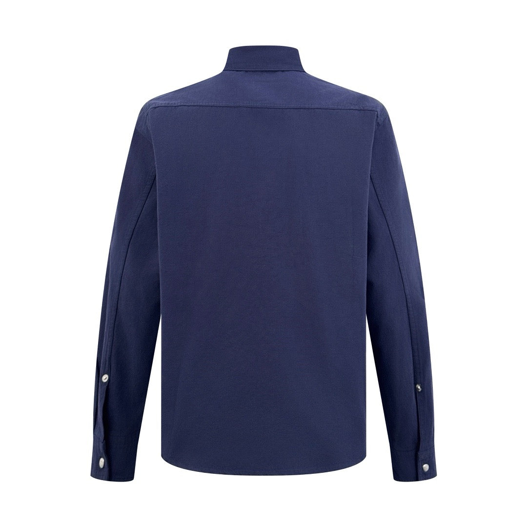 Navy Cotton Anagram Overshirt - Men's