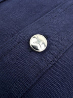 Navy Cotton Anagram Overshirt - Men's