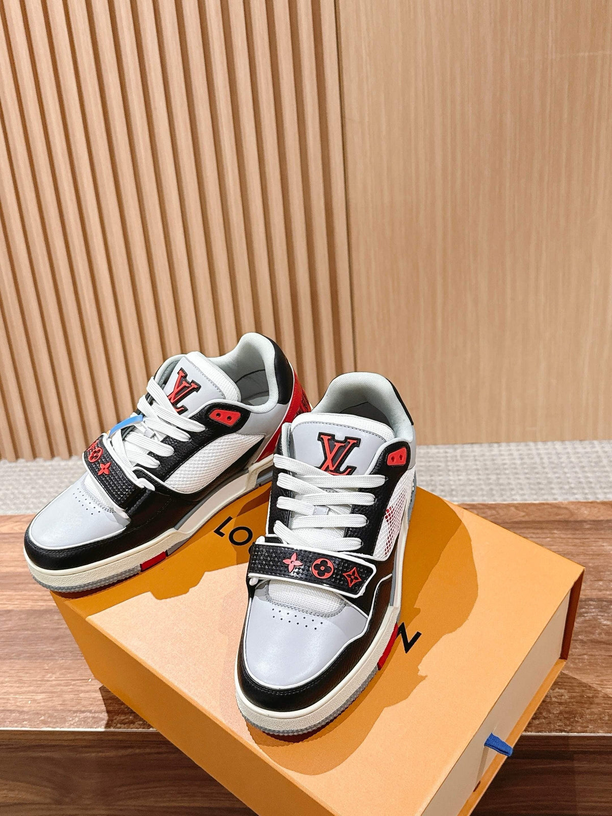 Grey Leather Colourblock Chunky - Men's