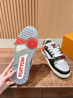 Grey Leather Colourblock Chunky - Men's