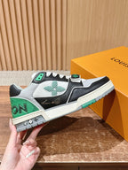 Grey Leather Colourblock Chunky - Men's