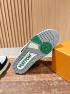 Grey Leather Colourblock Chunky - Men's