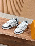White Leather Graphic Chunky - Men's