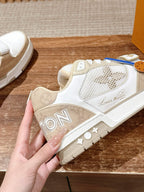 White Leather Graphic Chunky - Men's