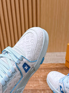 Blue and Green Sneakers