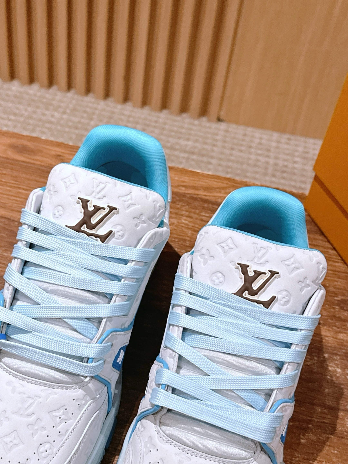 Blue and Green Sneakers