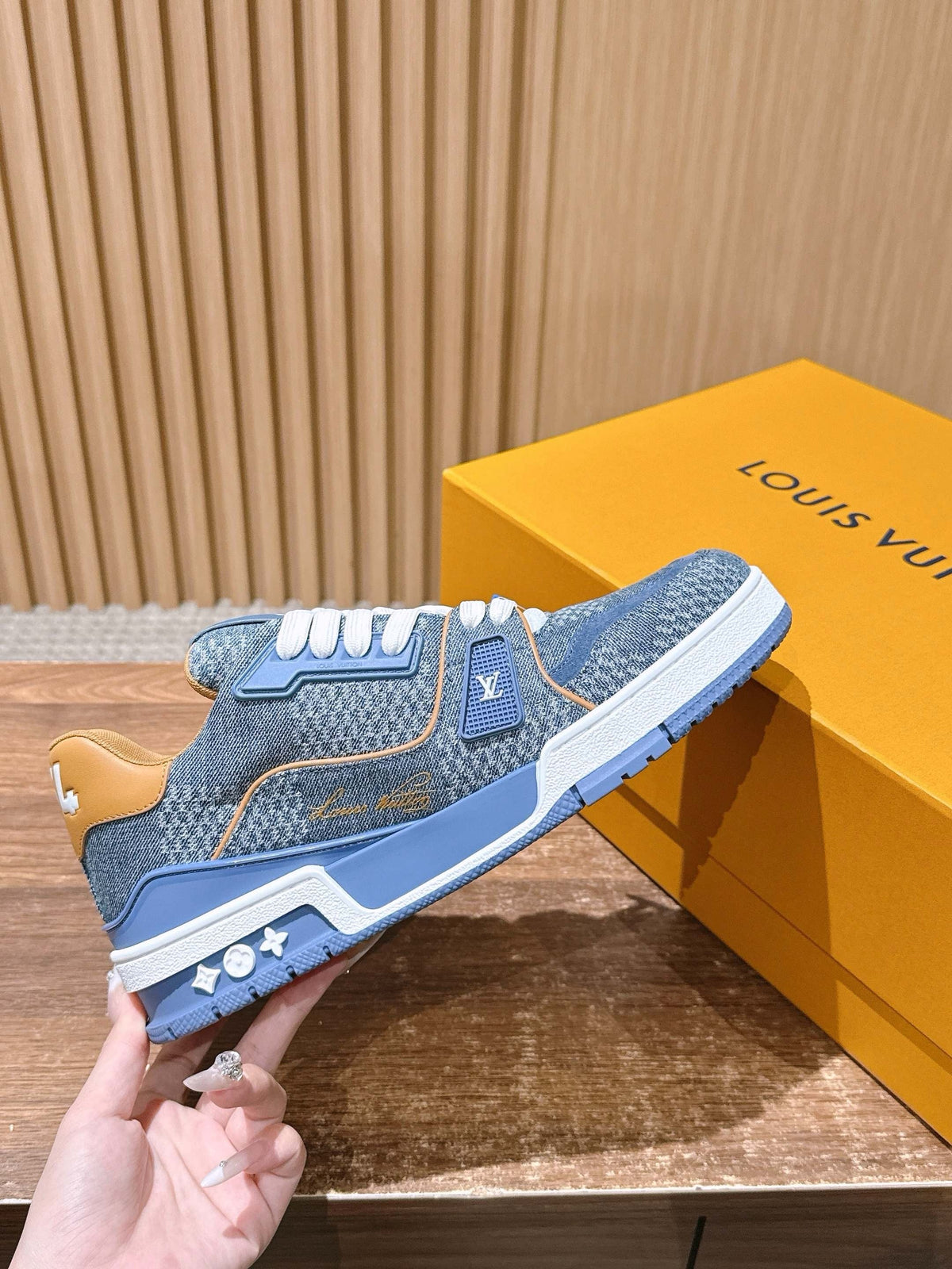 Black and Blue Sneakers