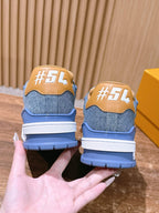 Black and Blue Sneakers
