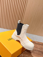 Black Suede Gum Sole Ankle Boot - Women's