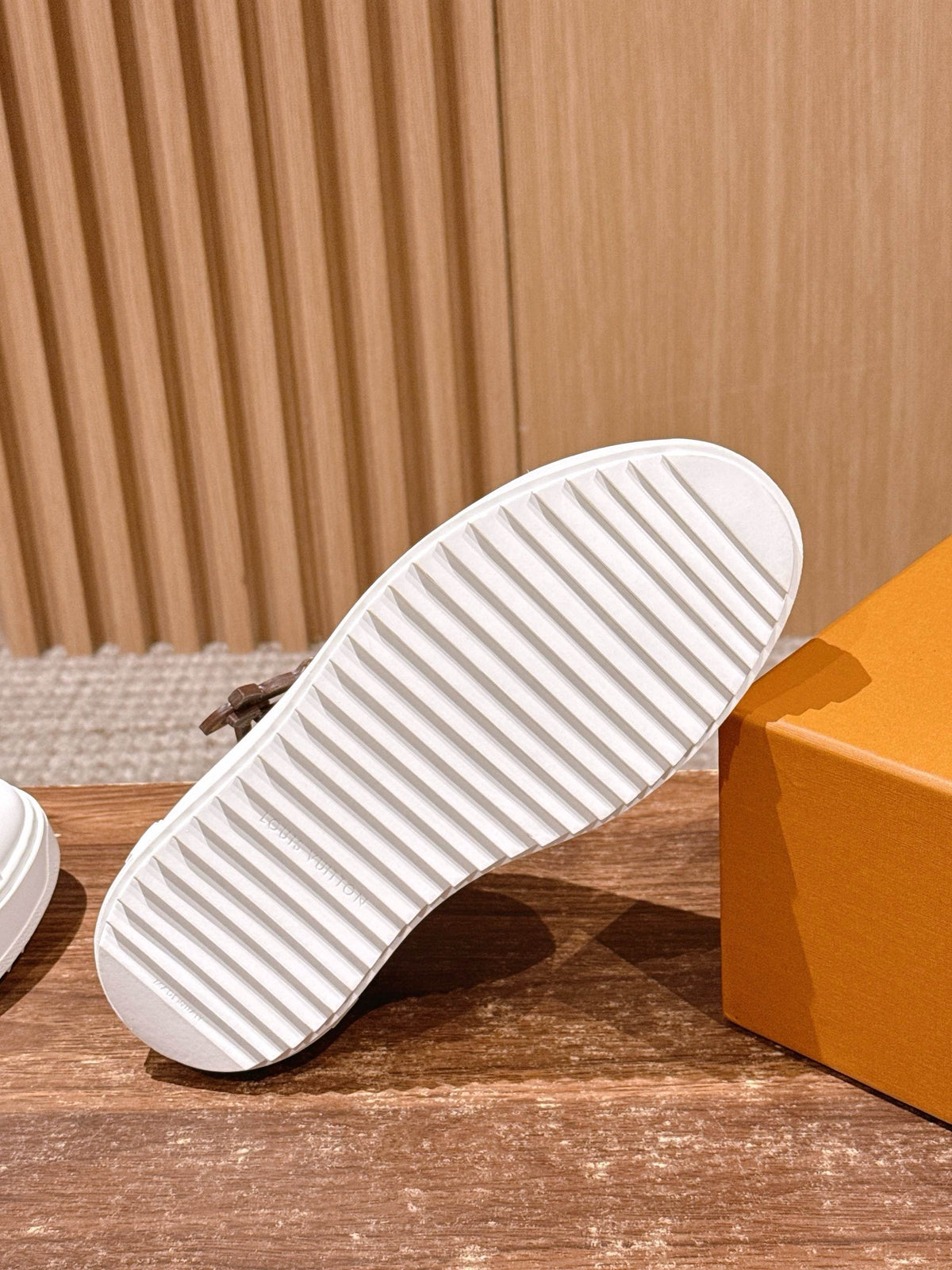 White Leather Monogram Low-Top - Women's