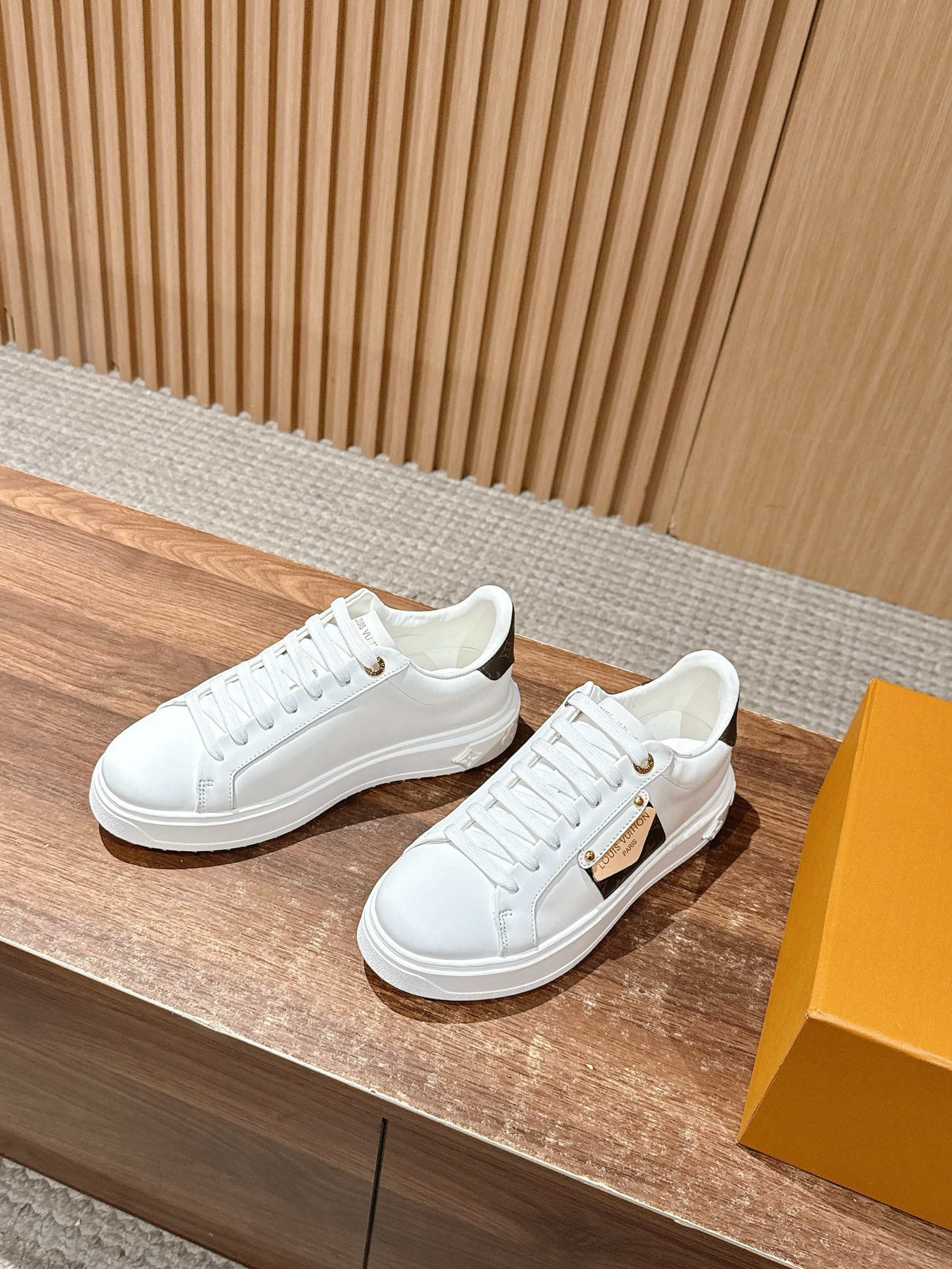 White Leather Cupsole Platform - Women's