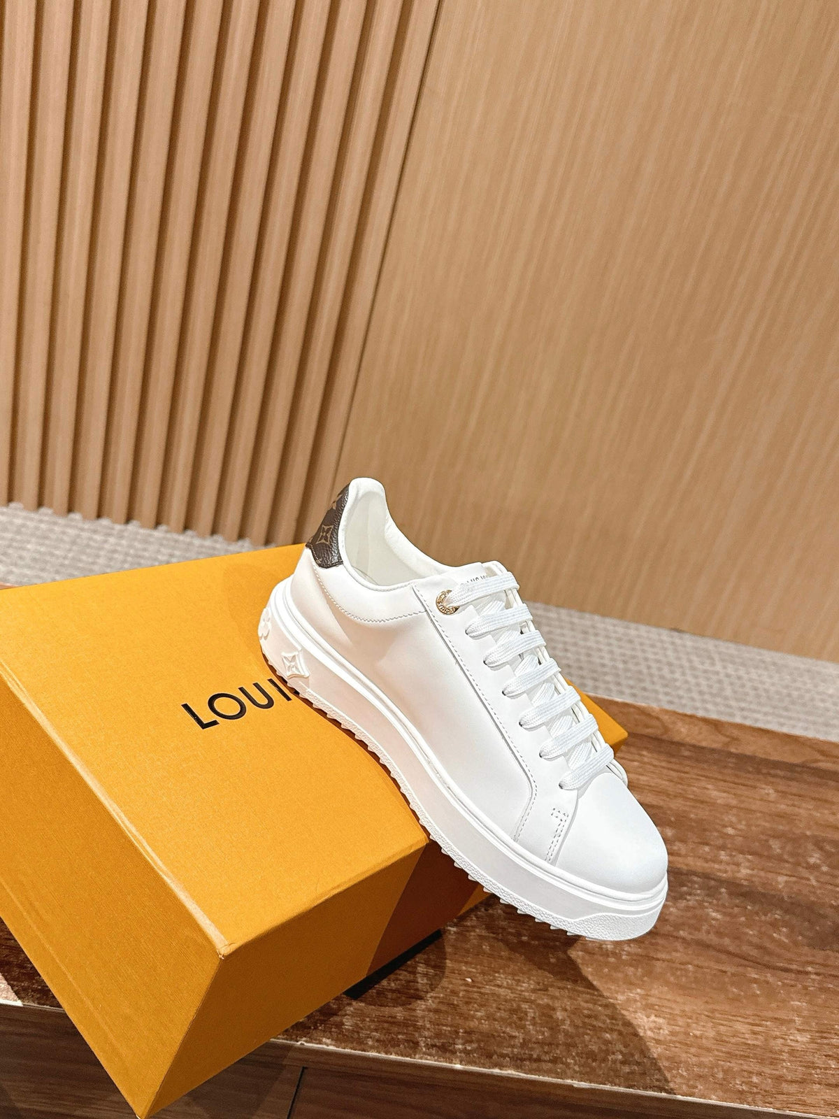 White Leather Cupsole Platform - Women's