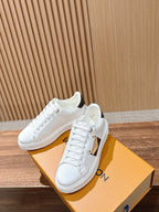 White Leather Cupsole Platform - Women's