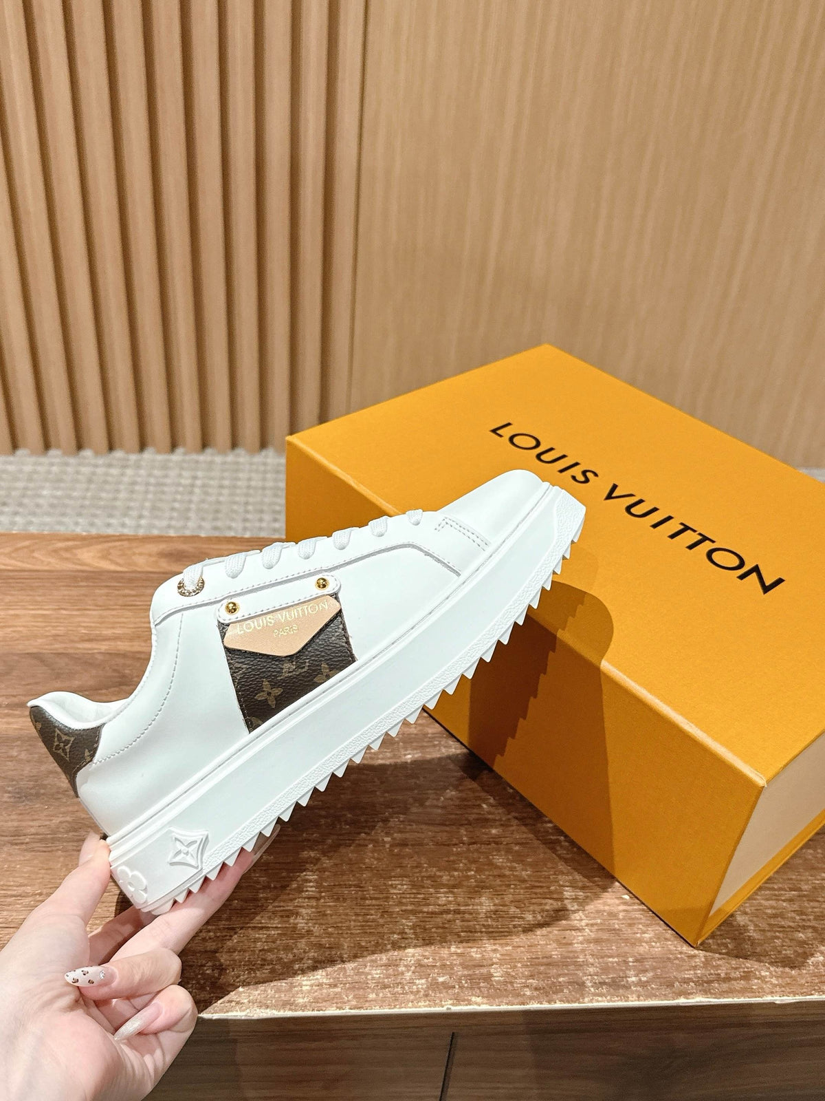 White Leather Cupsole Platform - Women's