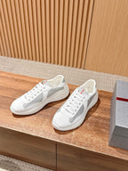 Black Leather Patent Low-Top - Men's