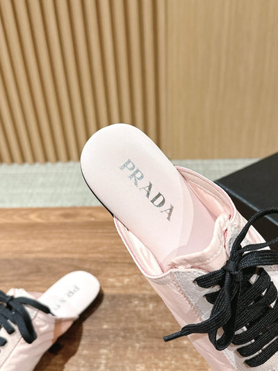 Pink Leather Metal Toe Low-Top - Women's