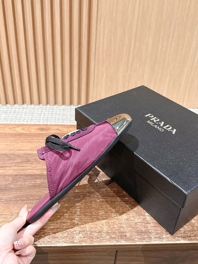 Pink Leather Metal Toe Low-Top - Women's