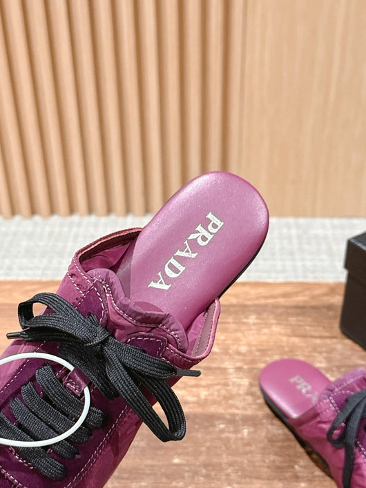 Pink Leather Metal Toe Low-Top - Women's