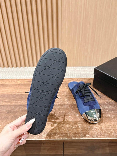 Pink Leather Metal Toe Low-Top - Women's
