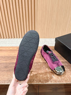 Pink Leather Graphic Low-Top - Women's