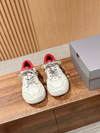 White and Blue Runner Sneakers