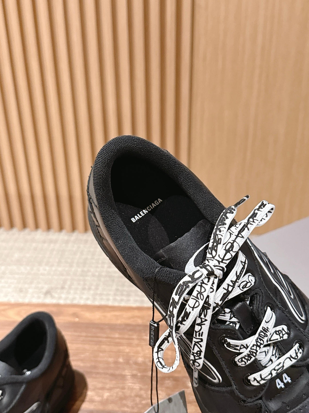 White and Blue Runner Sneakers