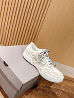 White and Blue Runner Sneakers
