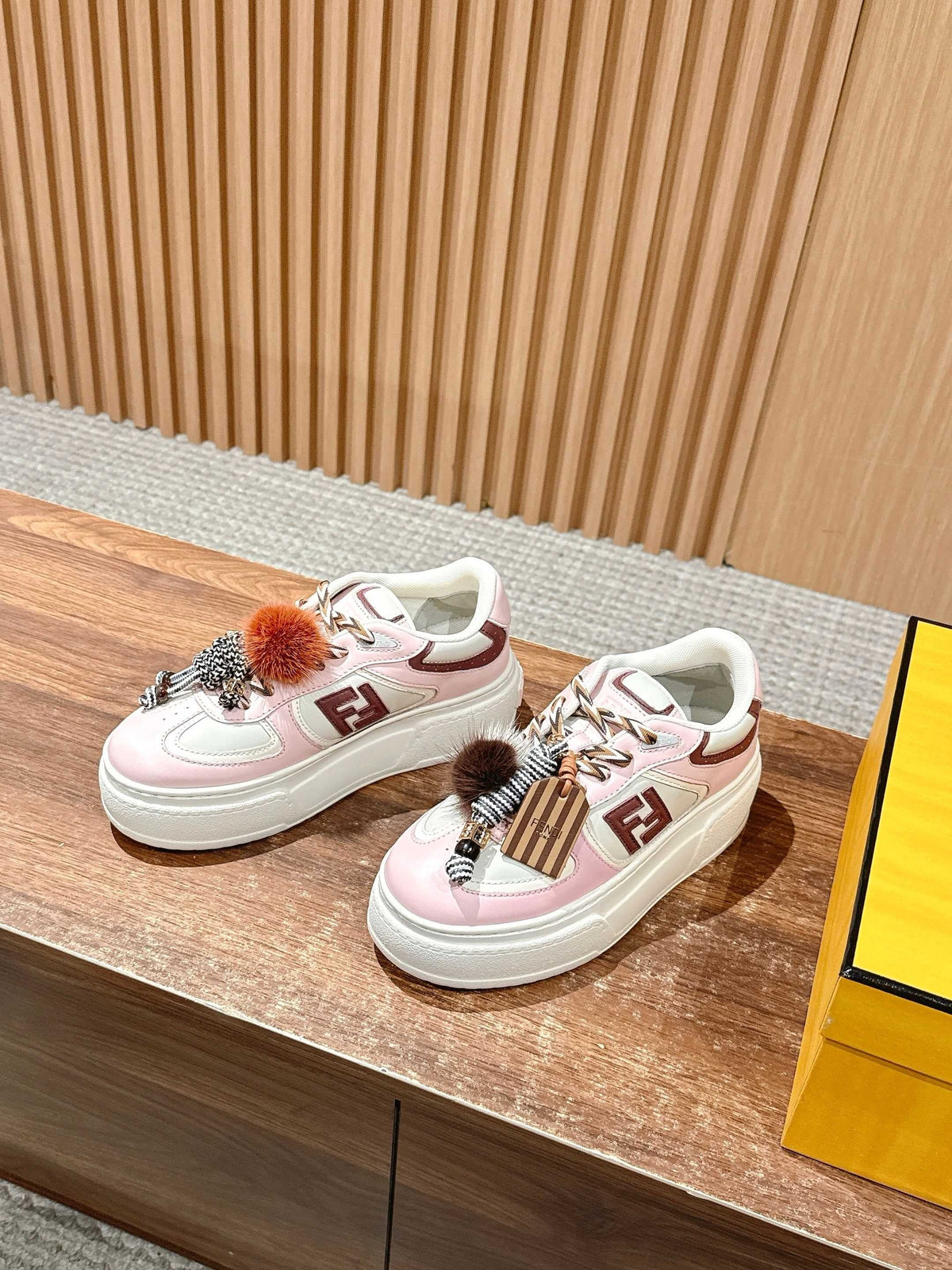 White Leather Embellished Low-Top - Women's