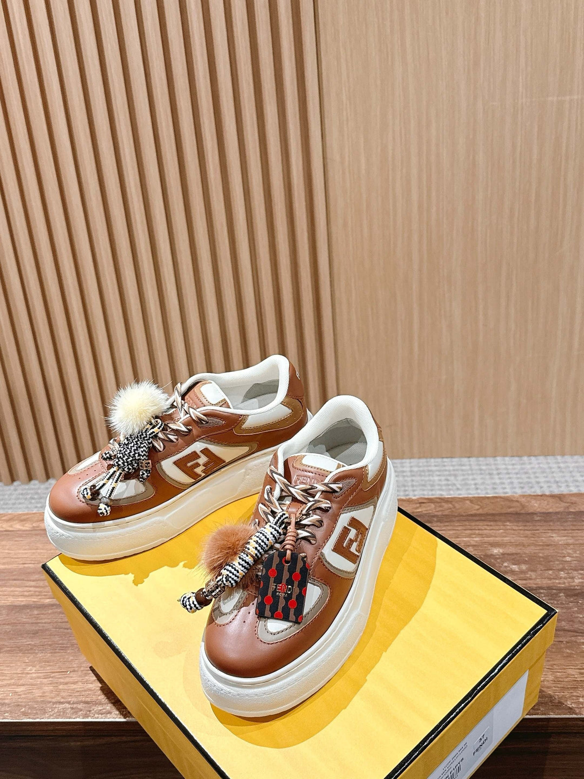 White Leather Embellished Low-Top - Women's