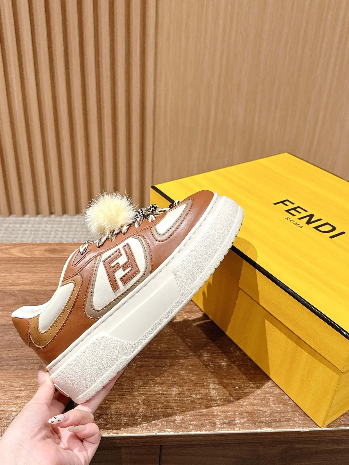 White Leather Embellished Low-Top - Women's