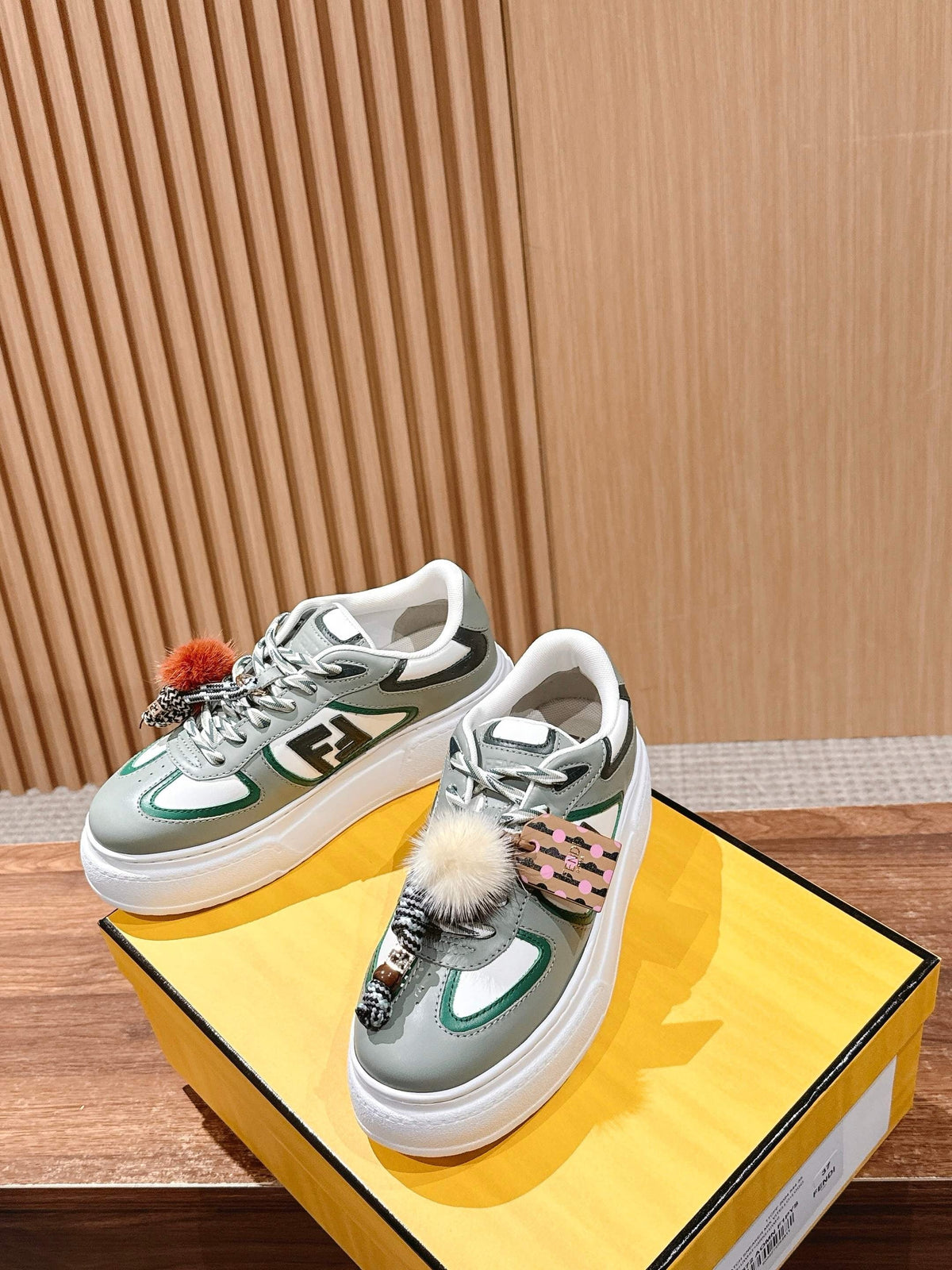 White Leather Embellished Low-Top - Women's