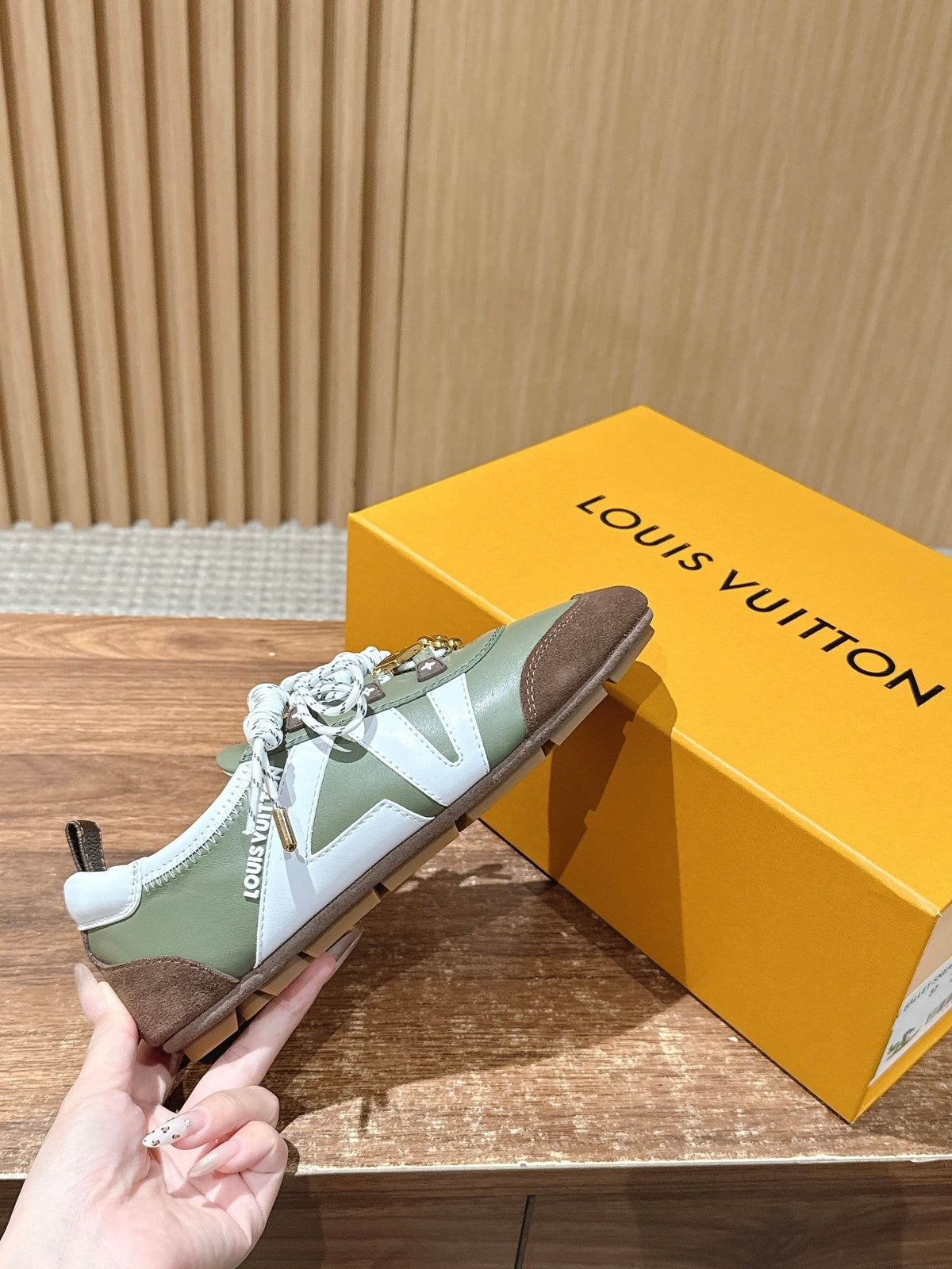 White Leather Striped Low-Top - Women's