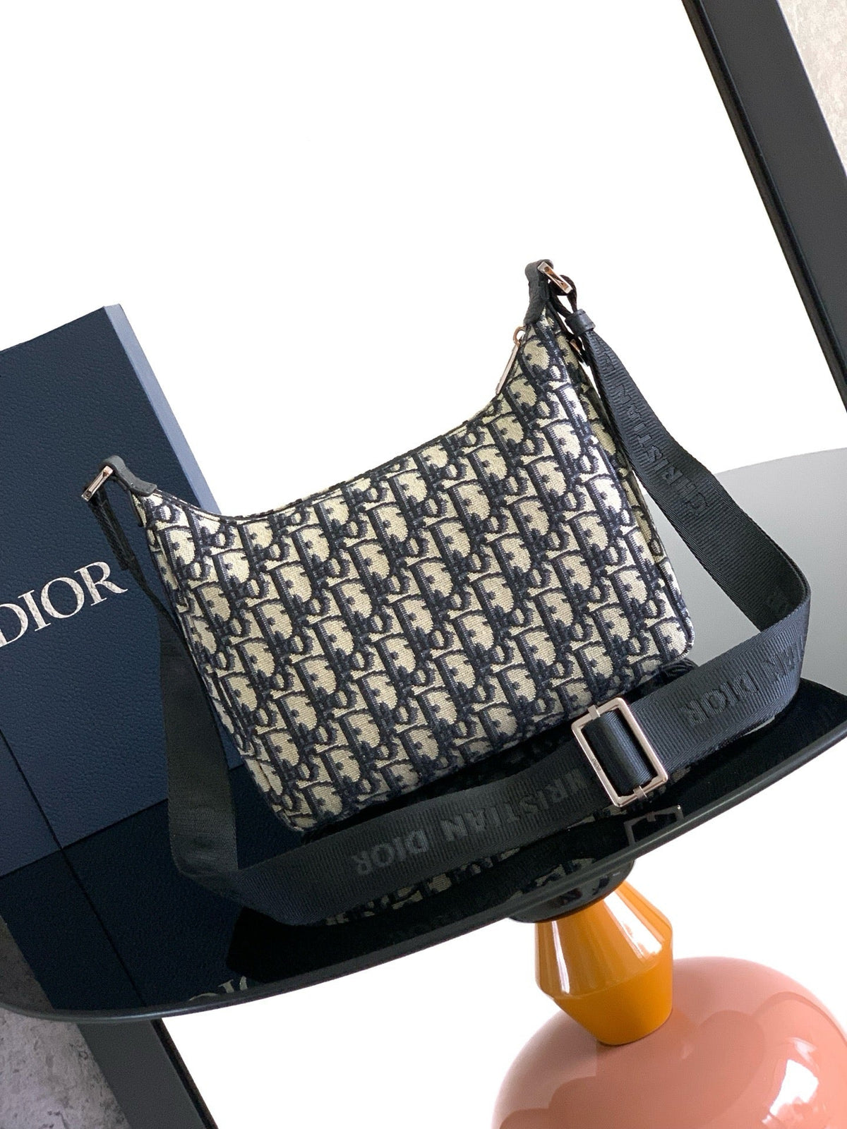Black and Beige Crossbody Bag