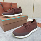 Grey Knit Panelled Sock Runner - Men's