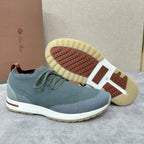 Grey Knit Panelled Sock Runner - Men's