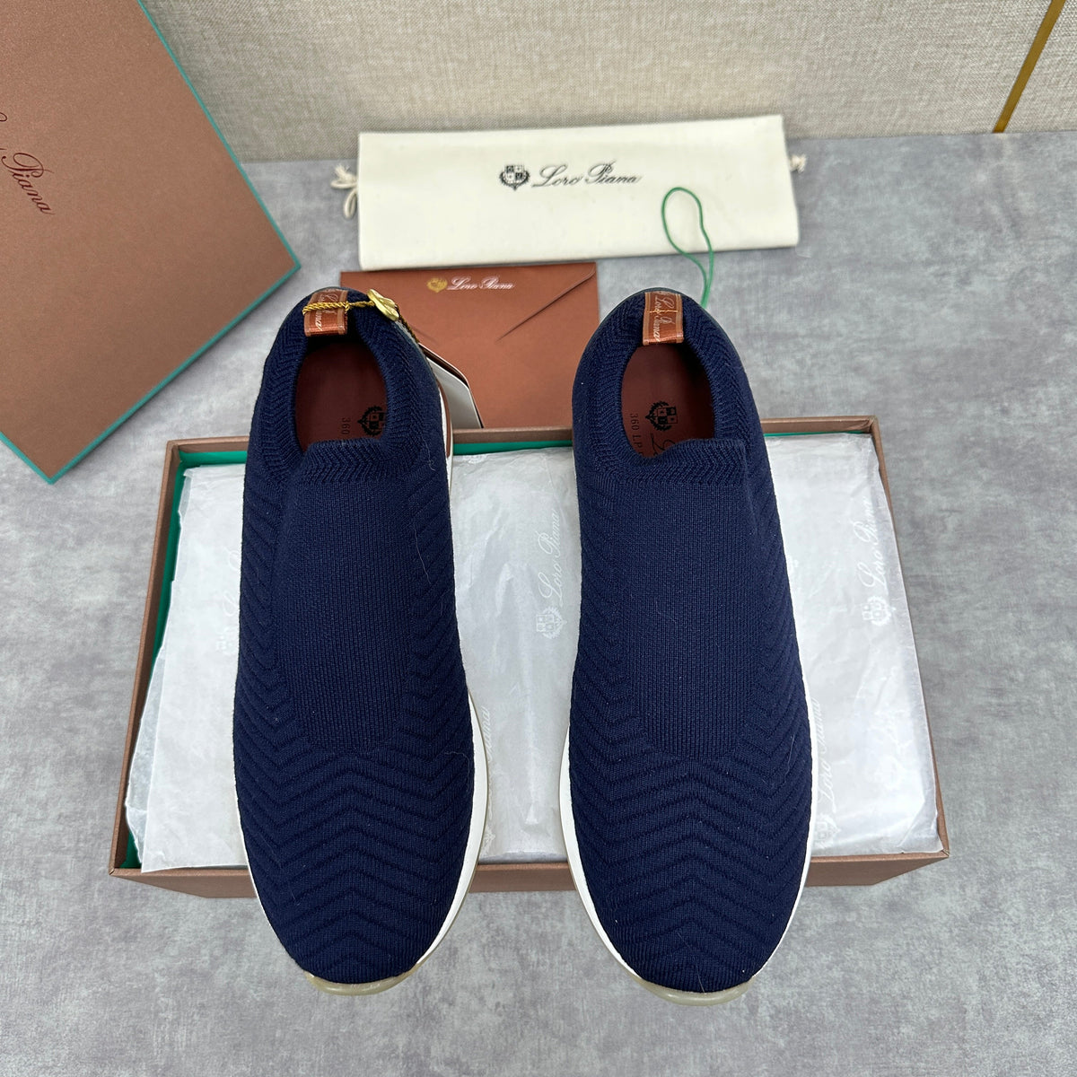 Orange Knit Tonal Sock Runner - Men's