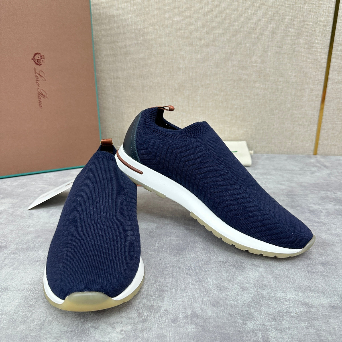 Orange Knit Tonal Sock Runner - Men's