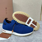 Blue Knit Contrast Sole Runner - Men's