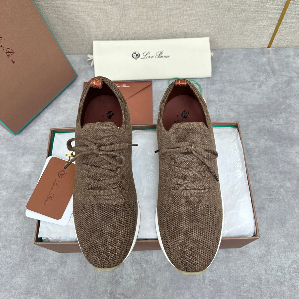 Blue Knit Contrast Sole Runner - Men's